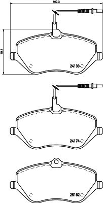 HELLA PAGID 8db355015621 -  Комплект тормозных колодок, дисковый тормоз